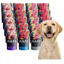 Rafi 20x500 Saszety dla Psa Mokkra Karma Dolina Noteci Królik Żołądki