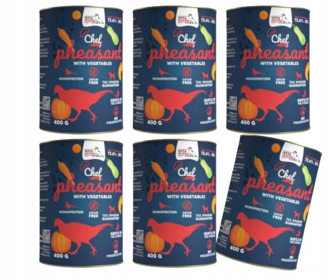 Syta Micha CHEF PHEASANT BAŻANT ZESTAW MONOPROTEIN 6x400G