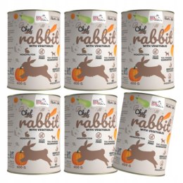 Syta Micha CHEF ZESTAW MONOPROTEIN 6x400G KRÓLIK RABBIT DLA ALERGIKA