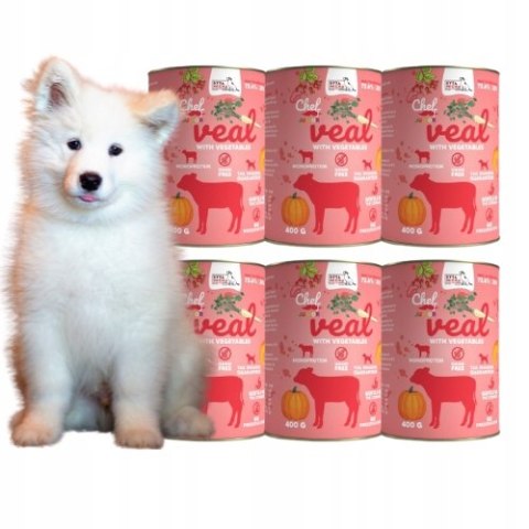 Syta Micha Chef JUNIOR VEAL 6X400 ZESTAW CIELĘCINA dla szczeniaka