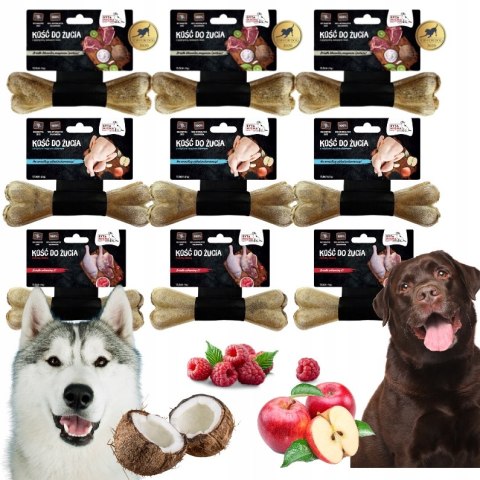 Syta Micha Kości do Żucia 9x13cm Mega Zestaw królik jagnięcina indyk kaczka