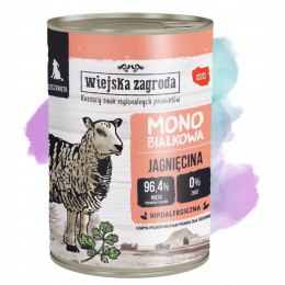 Wiejska Zagroda MONOBIAŁKOWA DLA SZCZENIĄT JAGNIĘCINA 12x400G