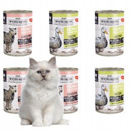 Wiejska Zagroda Monobiałkowa Kaczka Jagnięcina dla kota 6x400