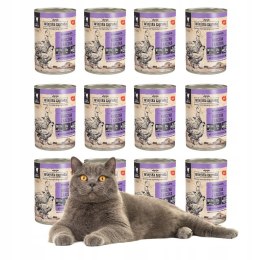 Wiejska Zagroda dla Kota 12x400g Kurczak z kaczką PUSZKI DLA KOTA