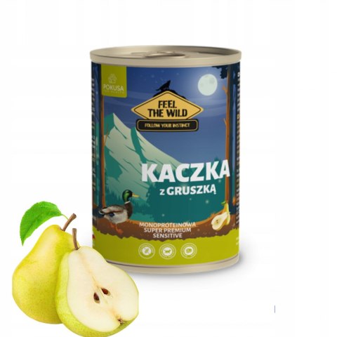 Pokusa Feel The Wild kaczka z gruszką karma 400g