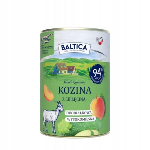BALTICA PUSZKI MIX WSZYSTKICH SMAKÓW JAGNIĘCINA DZICZYZNA KRÓLIK 6x400