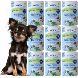 BALTICA WOŁOWINA Z PIETRUSZKĄ Zestaw 12x400 Mokra karma Puszki
