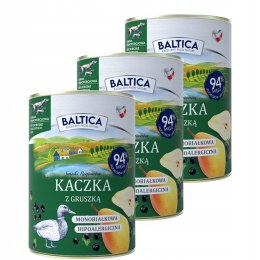 Baltica Kaczka z Gruszką 3x400 mokra karma dla psa dorosłego pyszna