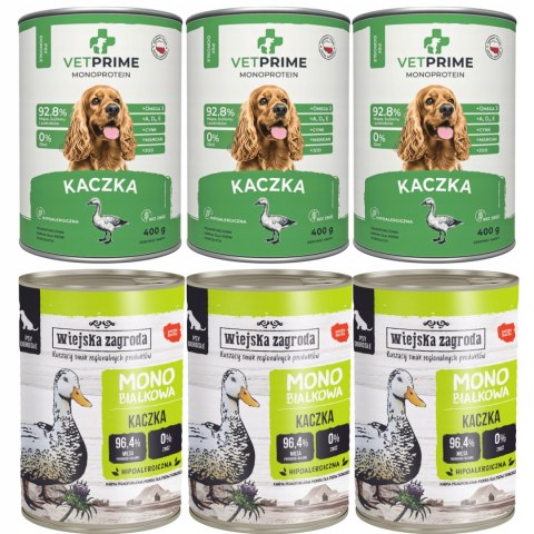 Kopia - Wiejska Zagroda Karma mokra dla psa Monobiałkowa Kaczka (dorosły) 6