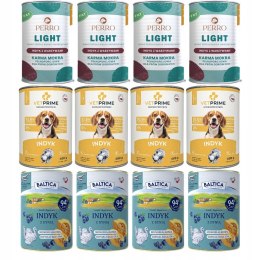 MOMOBIAŁKOWY INDYK DLA ALERGIKA PERRO LIGHT VETPRIME BALTICA MIX 12x400g