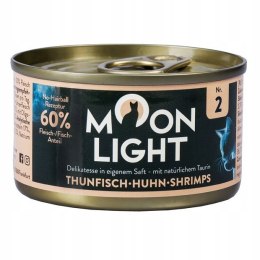 MOONLIGHT DINNER Nr2 KARMA W PUSZCE DLA KOTA TUŃCZYK KURCZAK KREWETKI 80g