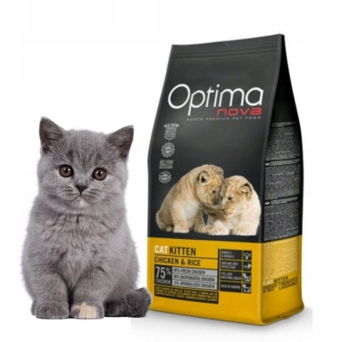 OPTIMANOVA Kitten Chicken & Rice 2kg Karma dla Kociąt