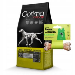 Optimanova Adult Digestive Rabbit&Potato 12kg + Kość do żucia dla alergika
