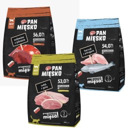 PAN MIĘSKO PAKIET PRÓBNY DLA KOTA WYBREDNEGO 1,2kg MIX SMAKÓW