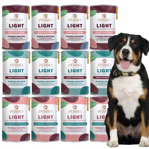 PERRO LIGHT INDYK KOZA JAGNIĘCINA 12X400 MONOBIAŁKOWA FORMUŁA