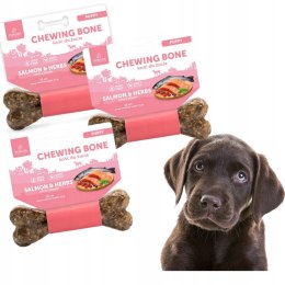 POKUSA DLA SZCZENIĄT 3XKość do żucia z ŁOSOSIEM, GRYZAK NAGRODA SMACZKI