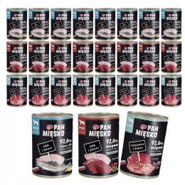 Pan Mięsko 24x400 Mix Smaków Puszki Mokra karma dla psa