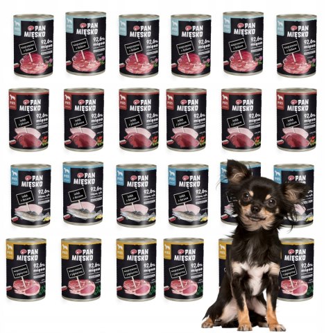 Pan Mięsko 24 x 400 g mix NOWYCH SMAKÓW DLA PSA