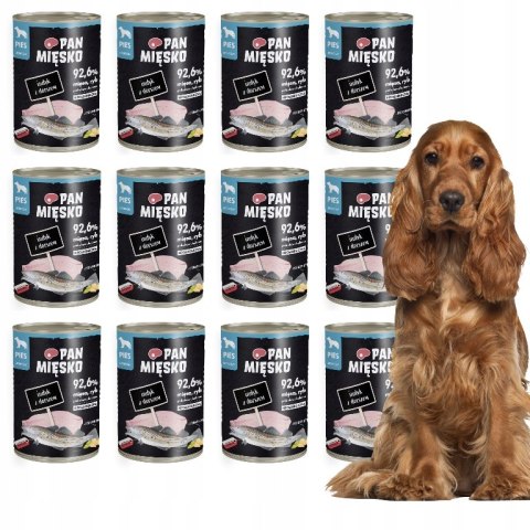 Pan Mięsko INDYK Z DORSZEM 12x400 mokra karma puszki dla psa