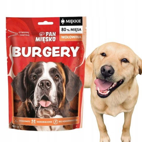 Pan Mięsko Przysmak dla psa Burgery Wołowina 100g