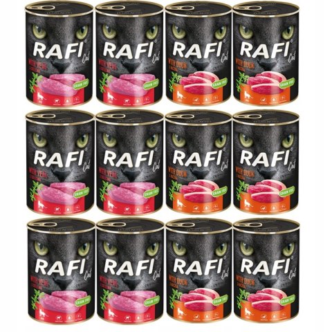 Rafi Cat Dolina Noteci Cielęcina Kaczka 12x400 ULUBIONE SMAKI mokra karma