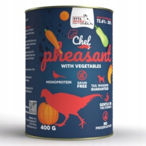 Syta Micha PHEASANT mokra karma dla psa bażant z warzywami 400g