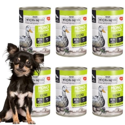 WIEJSKA ZAGRODA MONOBIAŁKOWA KACZKA ZESTAW 6X400 PUSZKI