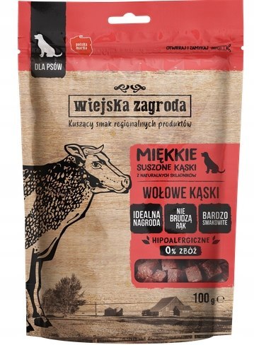 Wiejska Zagroda Przysmak dla psa Wołowe kąski (dorosły) 100g