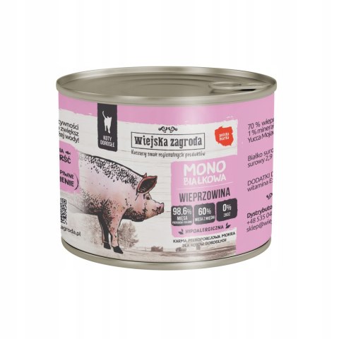 Wiejska Zagroda Zestaw Mono 12x200 MIX SMAKÓW DLA KOTA DOROSŁEGO