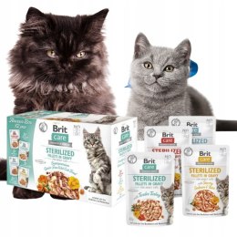 Brit Care Cat Sterilized Flavour Box Pouch 12x85g delikatne saszetki kastra