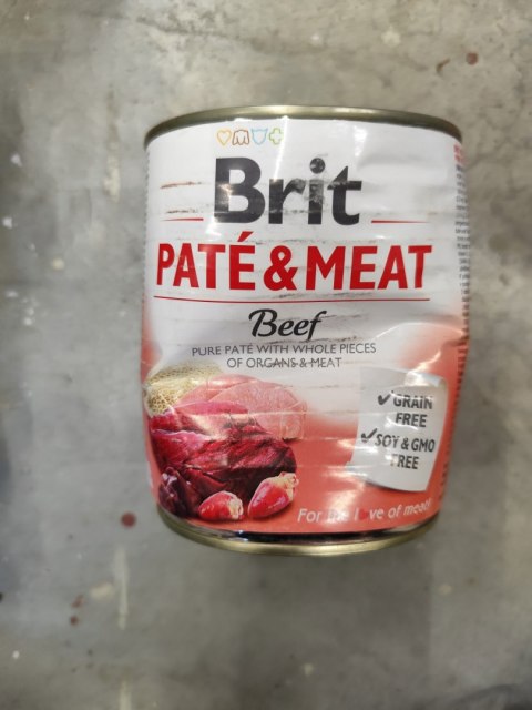 Brit Pate&Meat Beef Wołowina 800g