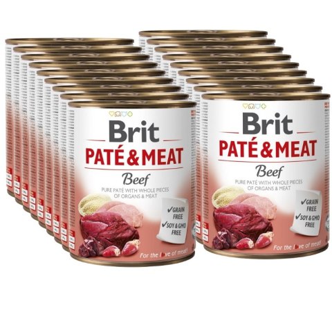 Brit Pate&Meat Beef Wołowina 800g
