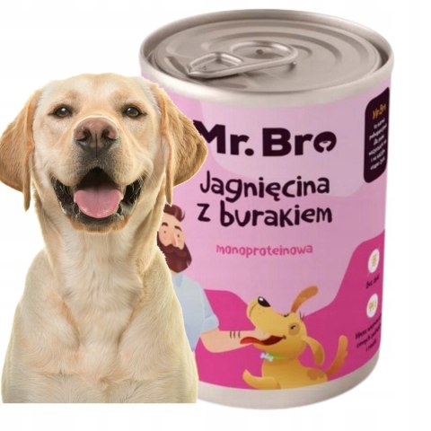 Mokra karma Mr. Bro JAGNIĘCINA z burakiem 800g