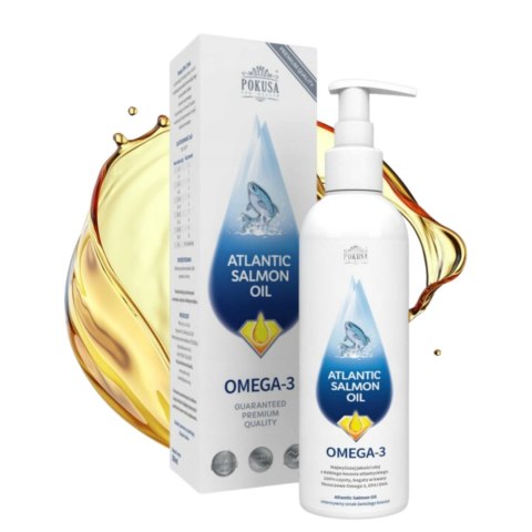 POKUSA Atlantic Salmon Oil 100ml Omega 3 6 DHA D3 OLEJ Z ŁOSOSIA