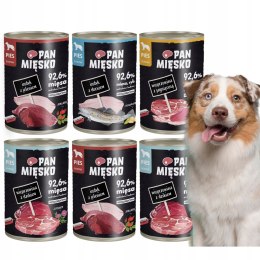 Pan Mięsko MIX SMAKÓW ZESTAW PUSZEK 6x400