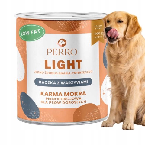Perro Light Kaczka z warzywami - monobiałkowa formuła dla psów dorosłych 80