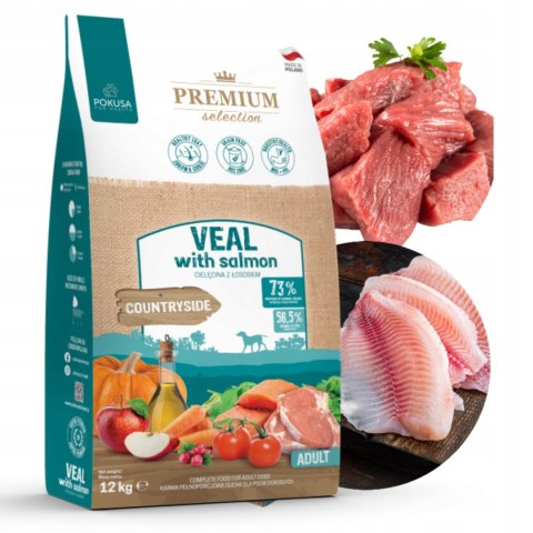 Pokusa Veal&Salmon Cielęcina z ŁOSOSIEM 12kg