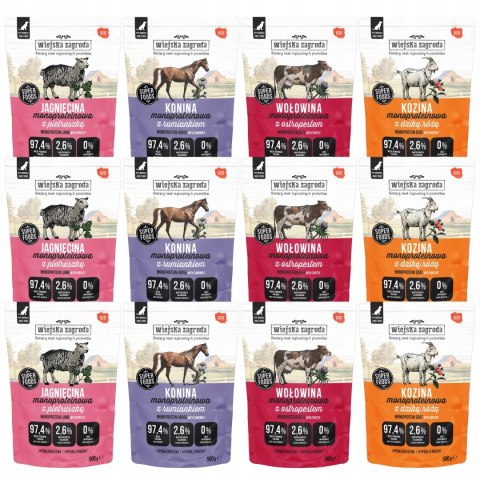 Wiejska Zagroda 12x500 Mix Monobiałkowe Saszetki DLA PSA