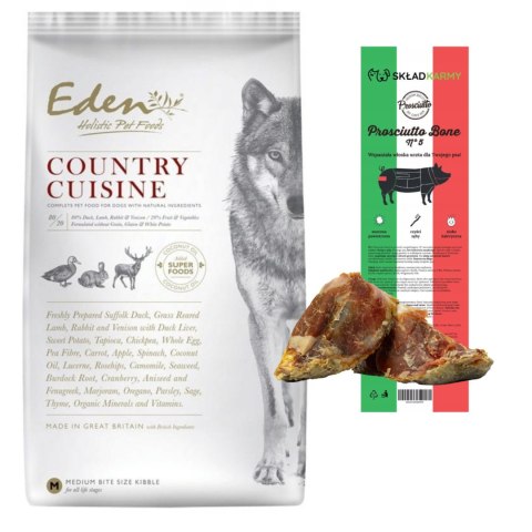 Eden Country Cuisine (M/L) 12kg kaczka jagnięcina królik + gratis