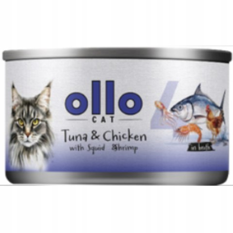 Ollo Cat Tuna Shrimp Lobster Zestaw wszystkich smaków 24x70g