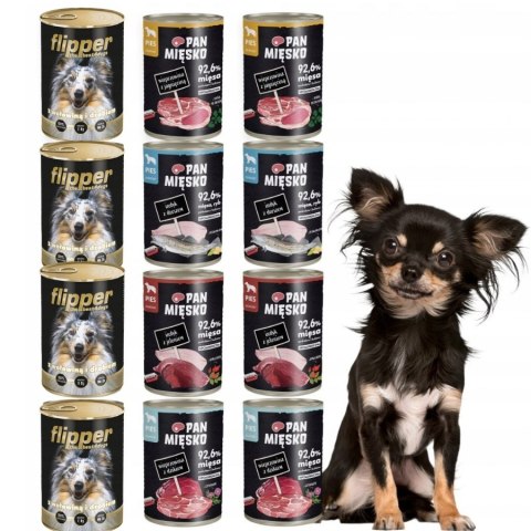 Pan Mięsko 12 x 400 g mix NOWYCH SMAKÓW DLA PSA