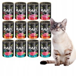 Rafi Cat Dolina Noteci Tuńczyk Cielęcina Kaczka 12x400 ULUBIONE SMAKI