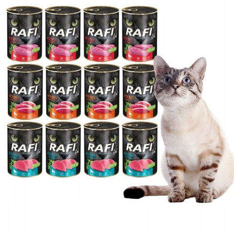 Rafi Cat Dolina Noteci Tuńczyk Cielęcina Kaczka 12x400 ULUBIONE SMAKI