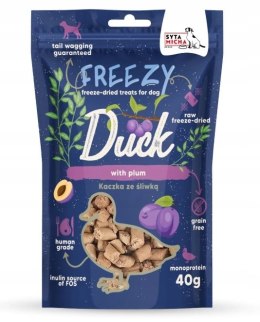Syta Micha Liofilizowane przysmaki dla psa Kaczka ze śliwką FREEZY 40g