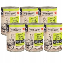 Wiejska Zagroda Kaczka z gruszką 6x400g Mokra karma