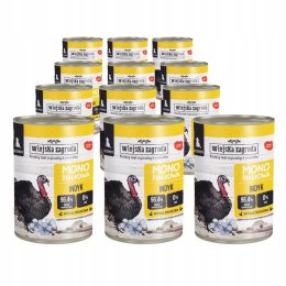 ZESTAW Wiejska Zagroda Karma dla psa Monobiałkowa Indyk SZCZENIAK 12X 400G