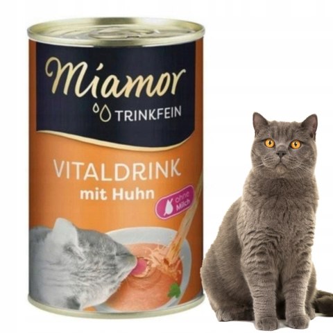 MIAMOR VITALDRINK MIX SMAKÓW napój dla wybrednych kotów zupa 6 x 135ml