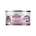 Ollo Cat nr 2 Tuna & Chicken with Salmon in broth