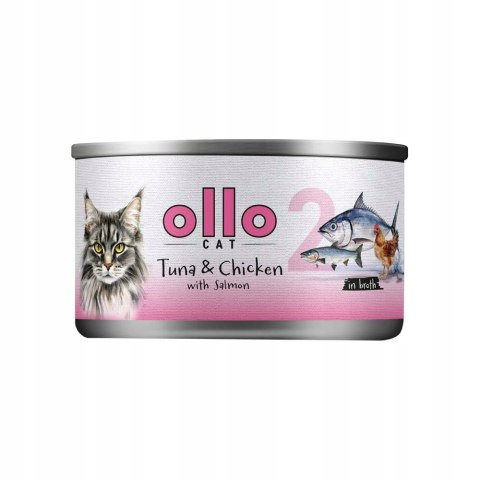 Ollo Cat nr 2 Tuna & Chicken with Salmon in broth