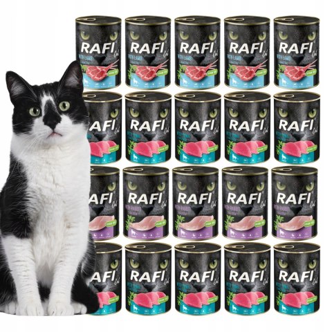 Rafi Cat Sterilised Tuńczyk JAGNIĘCINA KRÓLIK 12x400 ULUBIONE SMAKI